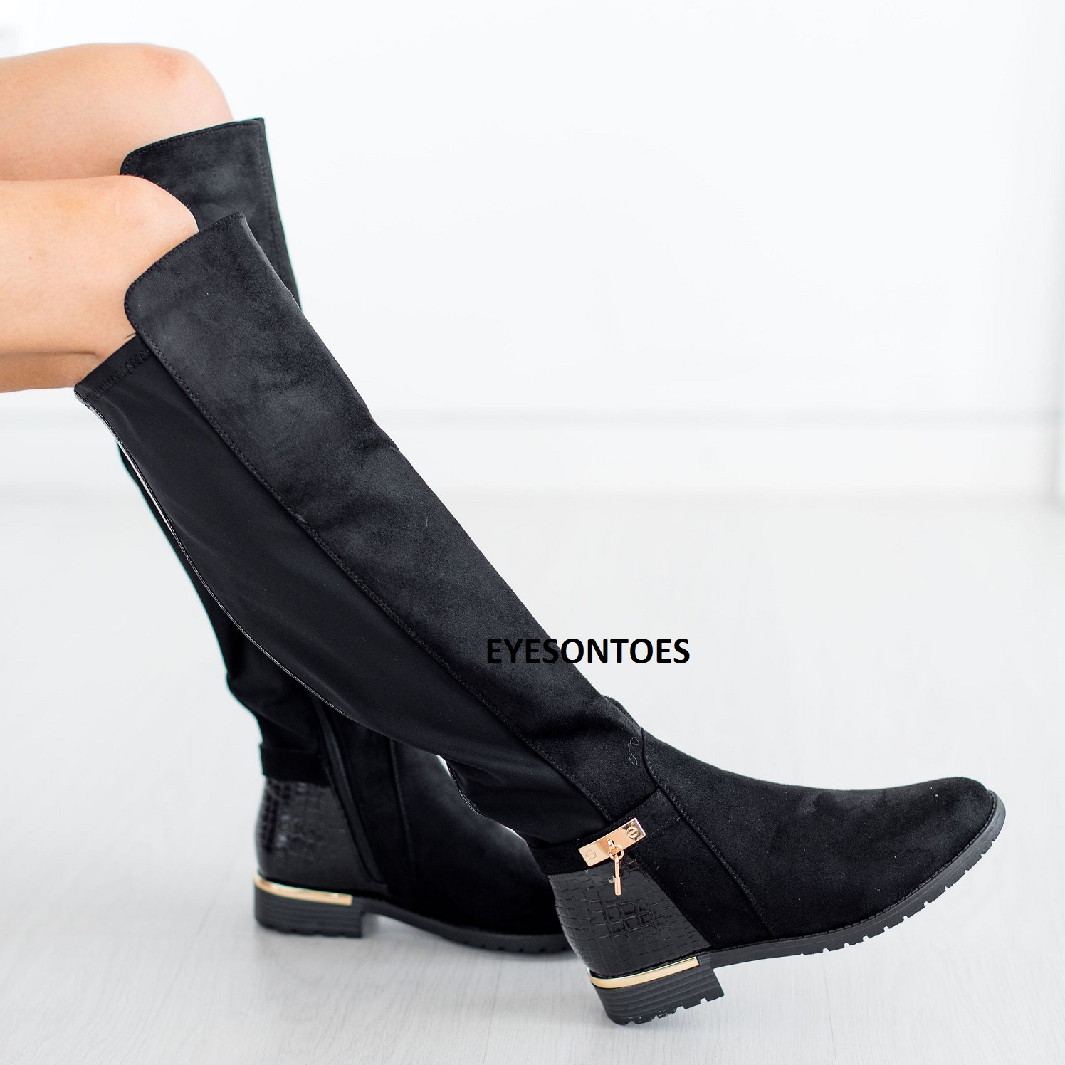 flat low heel boots